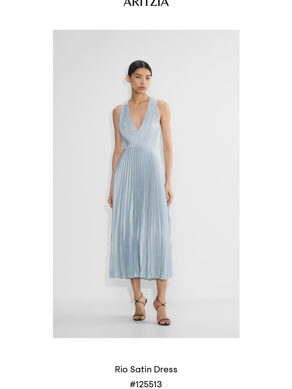Aritzia Rio Satin Midi Dress